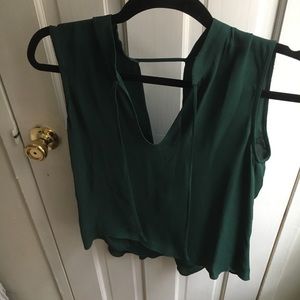 Parker open back silk top.